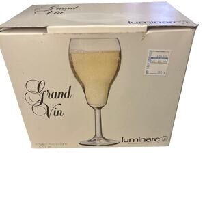 Set Of 6 Tulip Champagne Flutes 8.5oz Glasses Luminarc Durand International